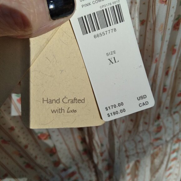 Anthropologie 'Let Me Be' NWT Floral Chiffon Flowy Romantic Mini Dress Sz XL - Picture 9 of 11